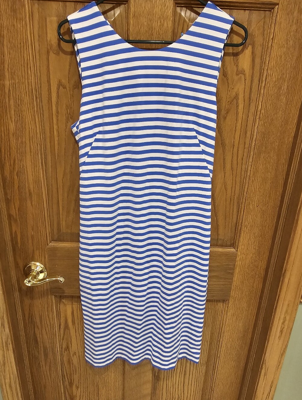 J. McLaughlin Blue and White Striped One-Piece Bodysuit